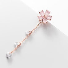 Laden Sie das Bild in den Galerie-Viewer, Blumen Kristall Ohrstecker aus Silber