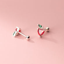 Laden Sie das Bild in den Galerie-Viewer, Apfel-Herz Ohrstecker aus Silber