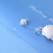Laden Sie das Bild in den Galerie-Viewer, Seestern-Muschel Ohrstecker aus Silber