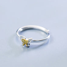 Laden Sie das Bild in den Galerie-Viewer, Doppel Schmetterling Ring aus Silber