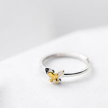 Laden Sie das Bild in den Galerie-Viewer, Doppel Schmetterling Ring aus Silber
