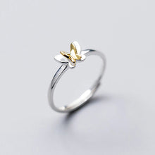 Laden Sie das Bild in den Galerie-Viewer, Doppel Schmetterling Ring aus Silber