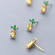 Laden Sie das Bild in den Galerie-Viewer, Ananas Ohrstecker aus Silber