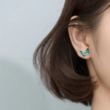 Laden Sie das Bild in den Galerie-Viewer, Schmetterling Ohrstecker aus Silber
