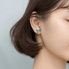 Laden Sie das Bild in den Galerie-Viewer, Schmetterling Ohrstecker aus Silber