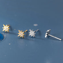 Laden Sie das Bild in den Galerie-Viewer, Stern Ohrstecker aus Silber