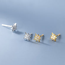 Laden Sie das Bild in den Galerie-Viewer, Stern Ohrstecker aus Silber