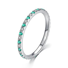 Laden Sie das Bild in den Galerie-Viewer, Alternierender Zikonia Ring aus Silber