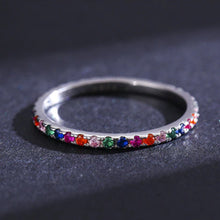 Laden Sie das Bild in den Galerie-Viewer, Alternierender Zikonia Ring aus Silber