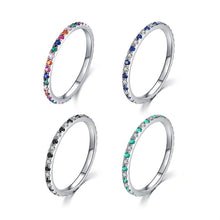 Laden Sie das Bild in den Galerie-Viewer, Alternierender Zikonia Ring aus Silber