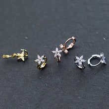 Laden Sie das Bild in den Galerie-Viewer, Stern Ohrringe aus Silber