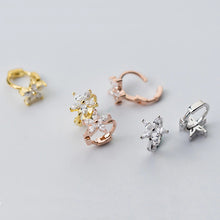 Laden Sie das Bild in den Galerie-Viewer, Stern Ohrringe aus Silber