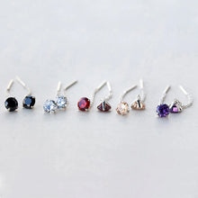 Laden Sie das Bild in den Galerie-Viewer, Kristall Ohrringe aus Silber