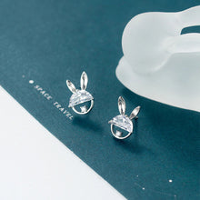 Laden Sie das Bild in den Galerie-Viewer, Hasen Ohrstecker aus Silber