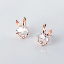 Laden Sie das Bild in den Galerie-Viewer, Hasen Ohrstecker aus Silber