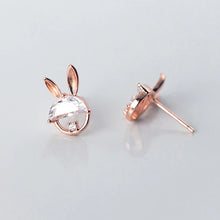 Laden Sie das Bild in den Galerie-Viewer, Hasen Ohrstecker aus Silber
