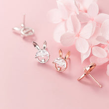 Laden Sie das Bild in den Galerie-Viewer, Hasen Ohrstecker aus Silber