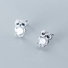 Laden Sie das Bild in den Galerie-Viewer, Eulen Ohrstecker aus Silber