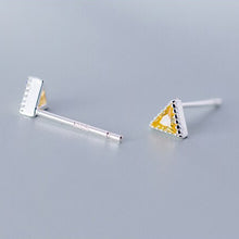 Laden Sie das Bild in den Galerie-Viewer, Dreieck Ohrstecker aus Silber