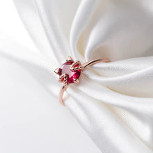 Laden Sie das Bild in den Galerie-Viewer, Roter Katzen Ring aus Silber