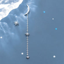 Laden Sie das Bild in den Galerie-Viewer, Mond-Stern Ohrstecker aus Silber