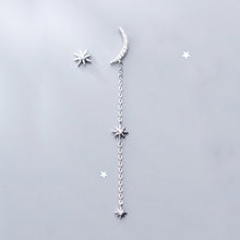 Laden Sie das Bild in den Galerie-Viewer, Mond-Stern Ohrstecker aus Silber