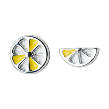 Laden Sie das Bild in den Galerie-Viewer, Zitronen Ohrstecker aus Silber