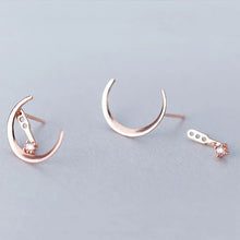 Laden Sie das Bild in den Galerie-Viewer, Mond Ohrstecker aus Silber