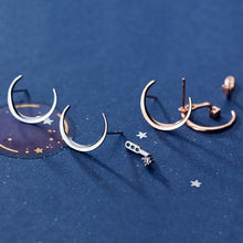 Laden Sie das Bild in den Galerie-Viewer, Mond Ohrstecker aus Silber