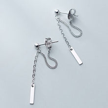 Laden Sie das Bild in den Galerie-Viewer, Geometrische Ketten Ohrstecker aus Silber