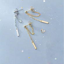Laden Sie das Bild in den Galerie-Viewer, Geometrische Ketten Ohrstecker aus Silber