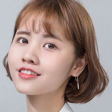 Laden Sie das Bild in den Galerie-Viewer, Geometrische Ketten Ohrstecker aus Silber