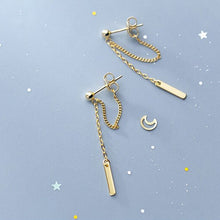 Laden Sie das Bild in den Galerie-Viewer, Geometrische Ketten Ohrstecker aus Silber