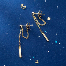 Laden Sie das Bild in den Galerie-Viewer, Geometrische Ketten Ohrstecker aus Silber