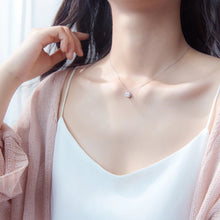 Laden Sie das Bild in den Galerie-Viewer, Eingeschlossene Kristall Halskette aus Silber