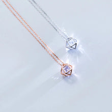 Laden Sie das Bild in den Galerie-Viewer, Eingeschlossene Kristall Halskette aus Silber