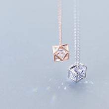 Laden Sie das Bild in den Galerie-Viewer, Eingeschlossene Kristall Halskette aus Silber