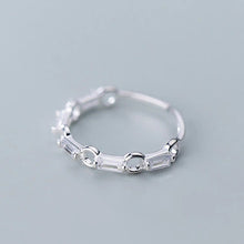 Laden Sie das Bild in den Galerie-Viewer, Geometrischer Ring aus Silber
