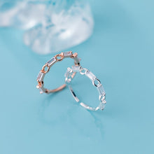 Laden Sie das Bild in den Galerie-Viewer, Geometrischer Ring aus Silber