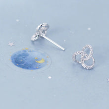 Laden Sie das Bild in den Galerie-Viewer, Dreifach Ring Ohrstecker aus Silber