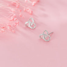 Laden Sie das Bild in den Galerie-Viewer, Dreifach Ring Ohrstecker aus Silber