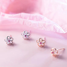 Laden Sie das Bild in den Galerie-Viewer, Blumen Ohrstecker aus Silber