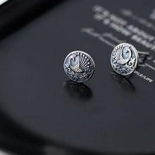 Laden Sie das Bild in den Galerie-Viewer, Pfau Ohrstecker aus Silber