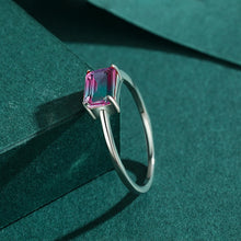 Laden Sie das Bild in den Galerie-Viewer, Pink Blauer Ring aus Silber