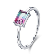 Laden Sie das Bild in den Galerie-Viewer, Pink Blauer Ring aus Silber