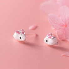 Laden Sie das Bild in den Galerie-Viewer, Hasen Ohrstecker aus Silber