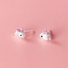 Laden Sie das Bild in den Galerie-Viewer, Hasen Ohrstecker aus Silber