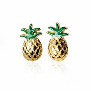 Ananas Ohrstecker aus Silber