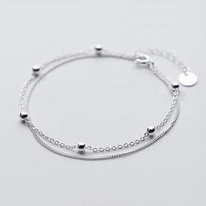 Mehrlagigies Kugel Armband aus Silber