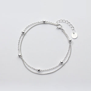 Mehrlagigies Kugel Armband aus Silber